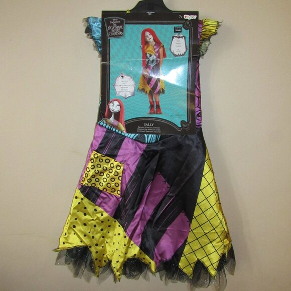 NEW Disney Nightmare Before Christmas Sally Costume Dress Up Dress Girls M 7/8 - Picture 1 of 3